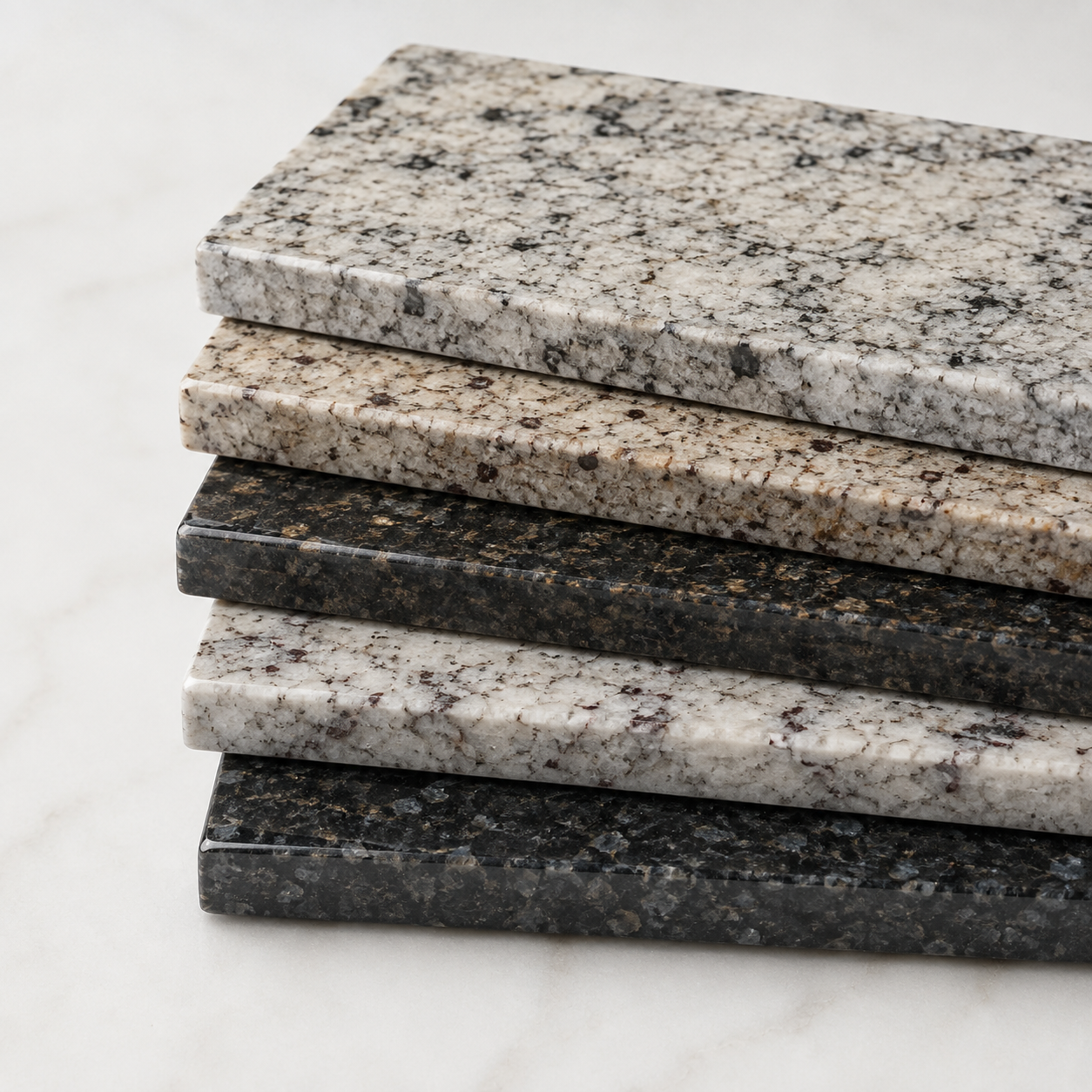 Granite countertop material sample