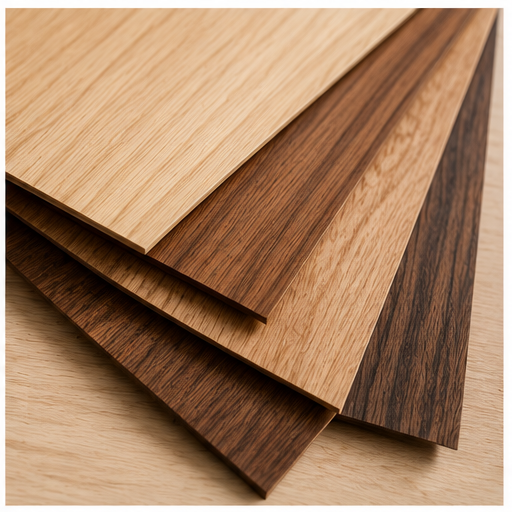 Natural veneer cabinet finish