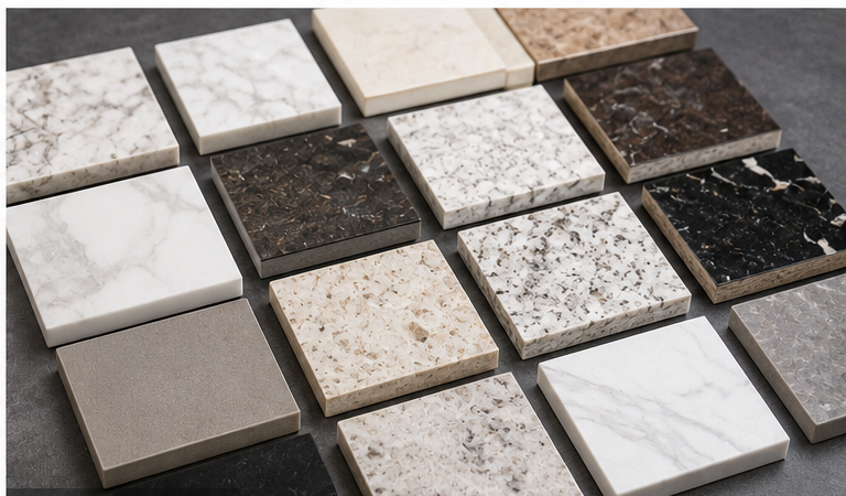 Countertop stone samples