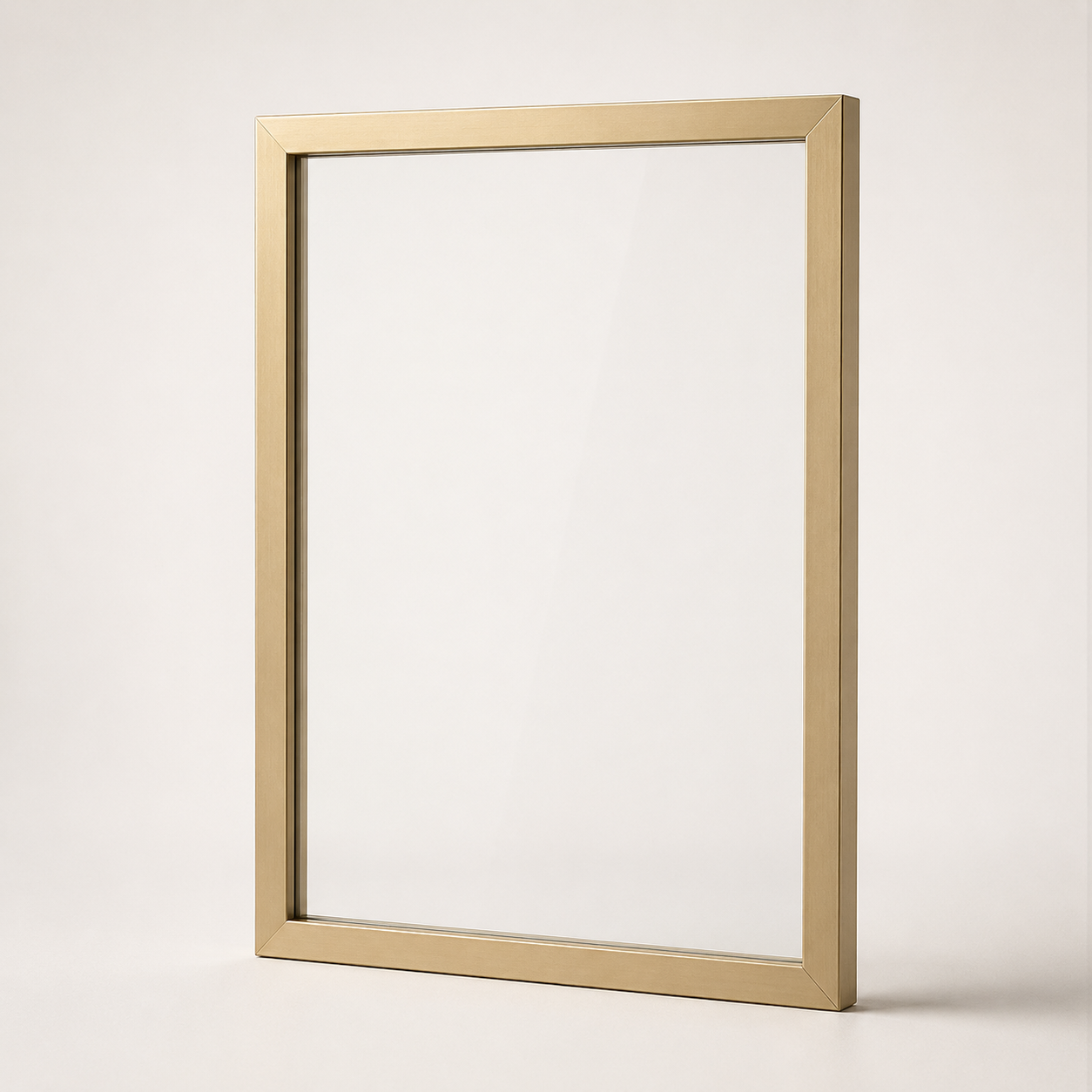 Champagne Aluminium Frame — Glass & Aluminium
