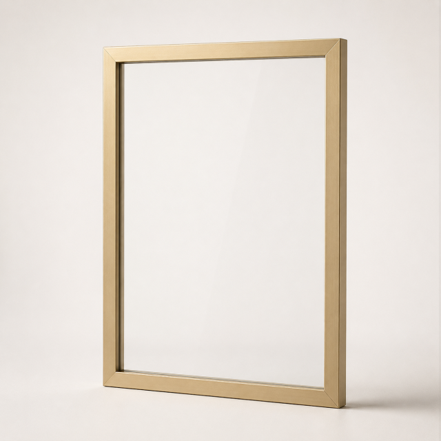 Champagne Aluminium Frame — Glass & Aluminium