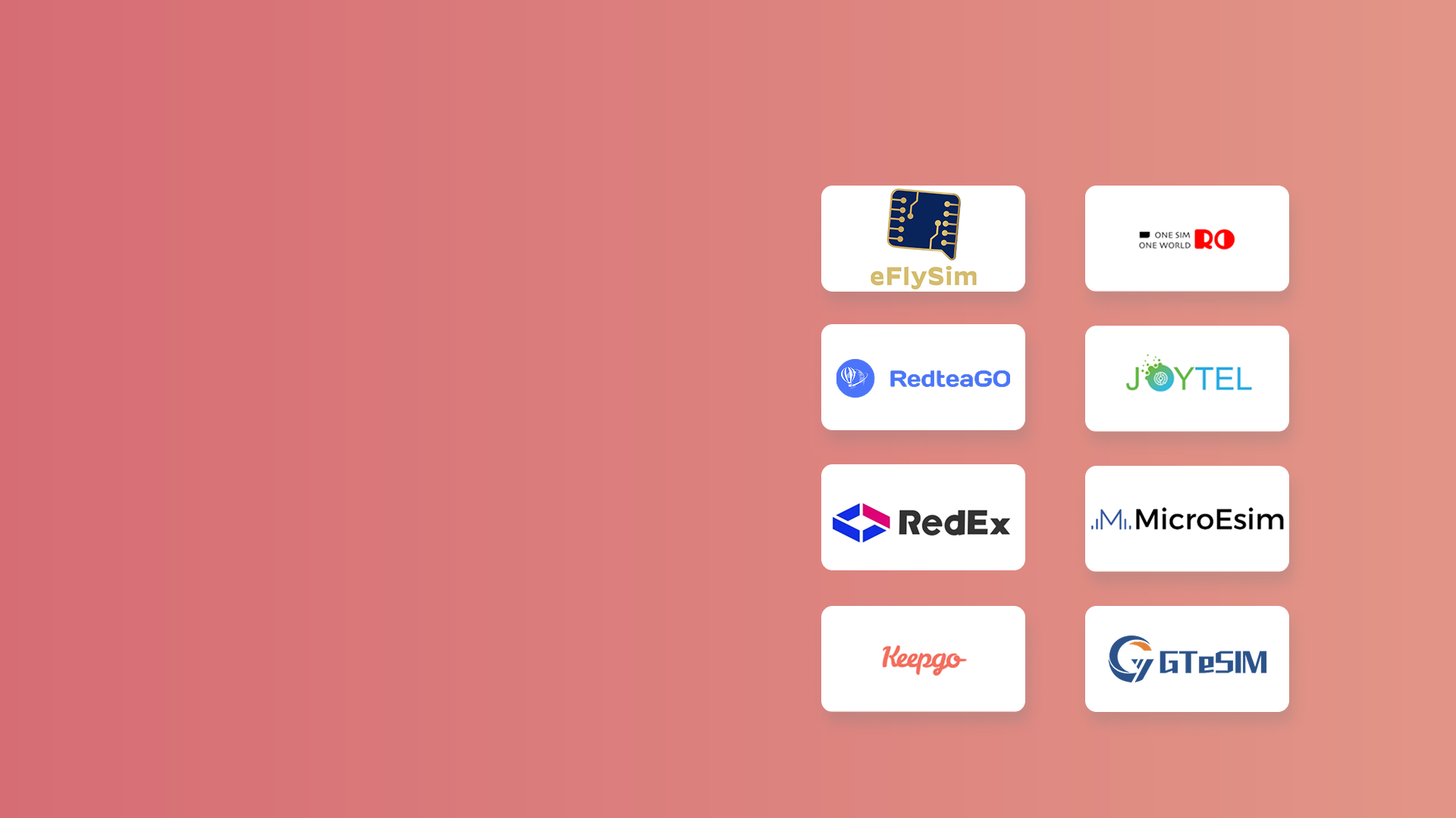 精选全球优质的eSIM品牌