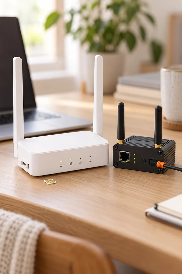 蜂窝路由器与工业 IoT 网关的联网场景示意