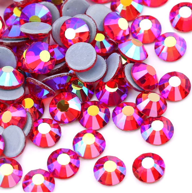 Light Siam AB Color Hotfix Rhinestone