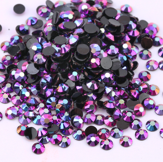 Purple Red AB Jelly Resin Flatback Rhinestoens