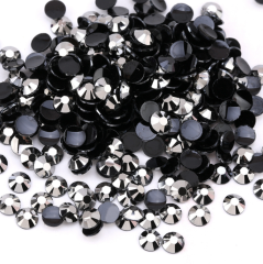 Hematite Jelly Resin Flatback Rhinestoens