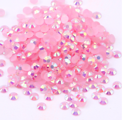 Pink AB Jelly Resin Flatback Rhinestoens
