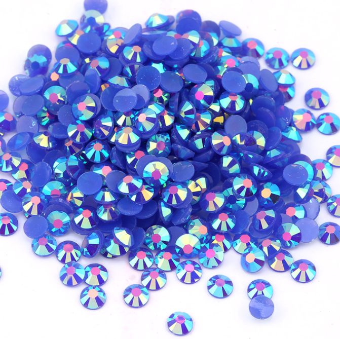 Sapphire AB Jelly Resin Flatback Rhinestoens