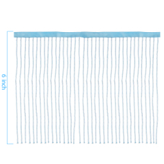 6 Inch 15cm Light Blue Beaded Fringe Trim
