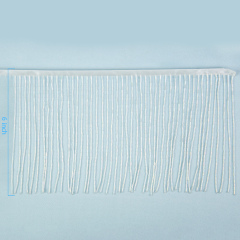 6 Inch 15cm White AB Beaded Fringe Trim