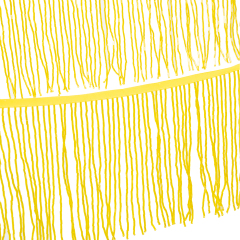 6 Inch 15cm Yellow Beaded Fringe Trim