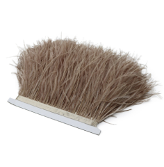 3-4 Inches Dark Gray Ostrich Feather Trim