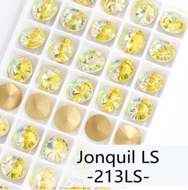 213LS# Jonquil LS Rivoli Fancy Pointback Rhinestone
