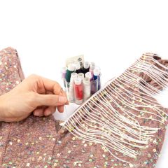 6 Inch 15cm White AB Beaded Fringe Trim