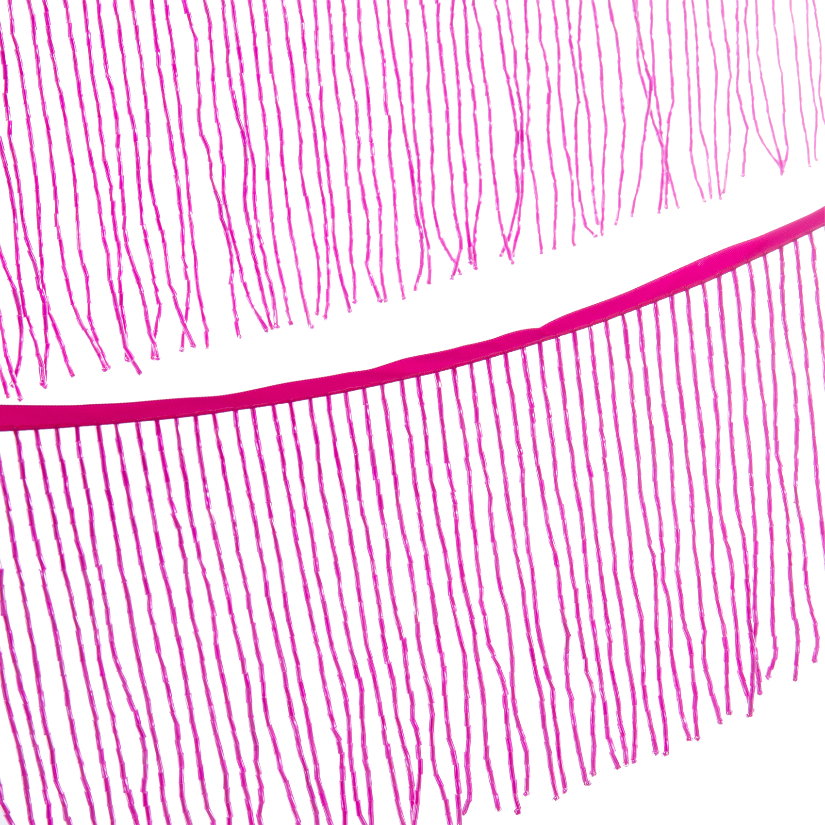 6 Inch 15cm Hot pink Beaded Fringe Trim