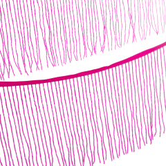 6 Inch 15cm Hot pink Beaded Fringe Trim