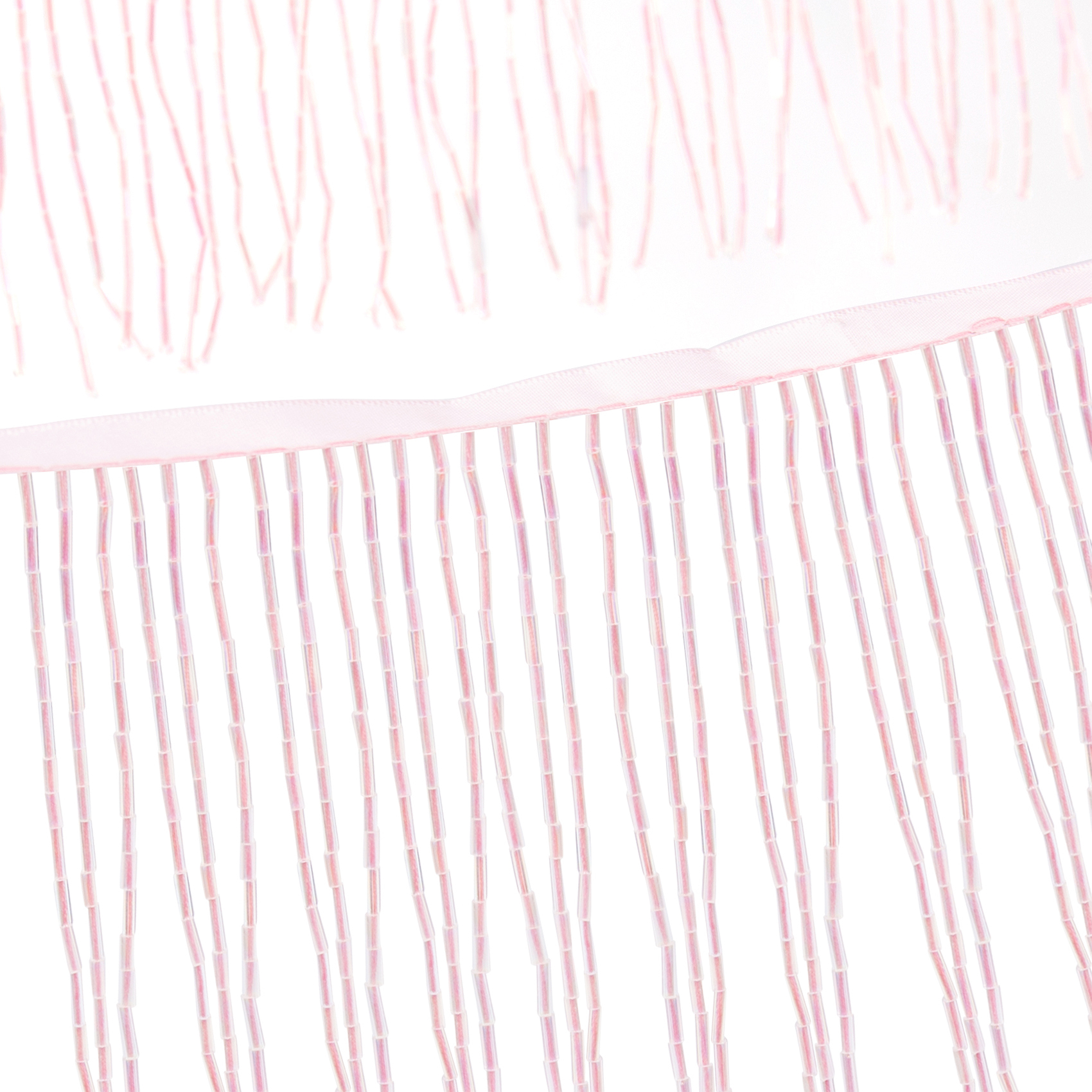 6 Inch 15cm Pink Beaded Fringe Trim