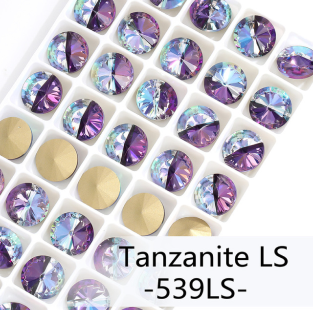 539LS# Tanzanite LS Rivoli Fancy Pointback Rhinestone