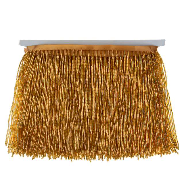 6 Inch 15cm Gold Beaded Fringe Trim