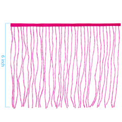 6 Inch 15cm Hot pink Beaded Fringe Trim