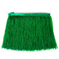 6 Inch 15cm Green Beaded Fringe Trim