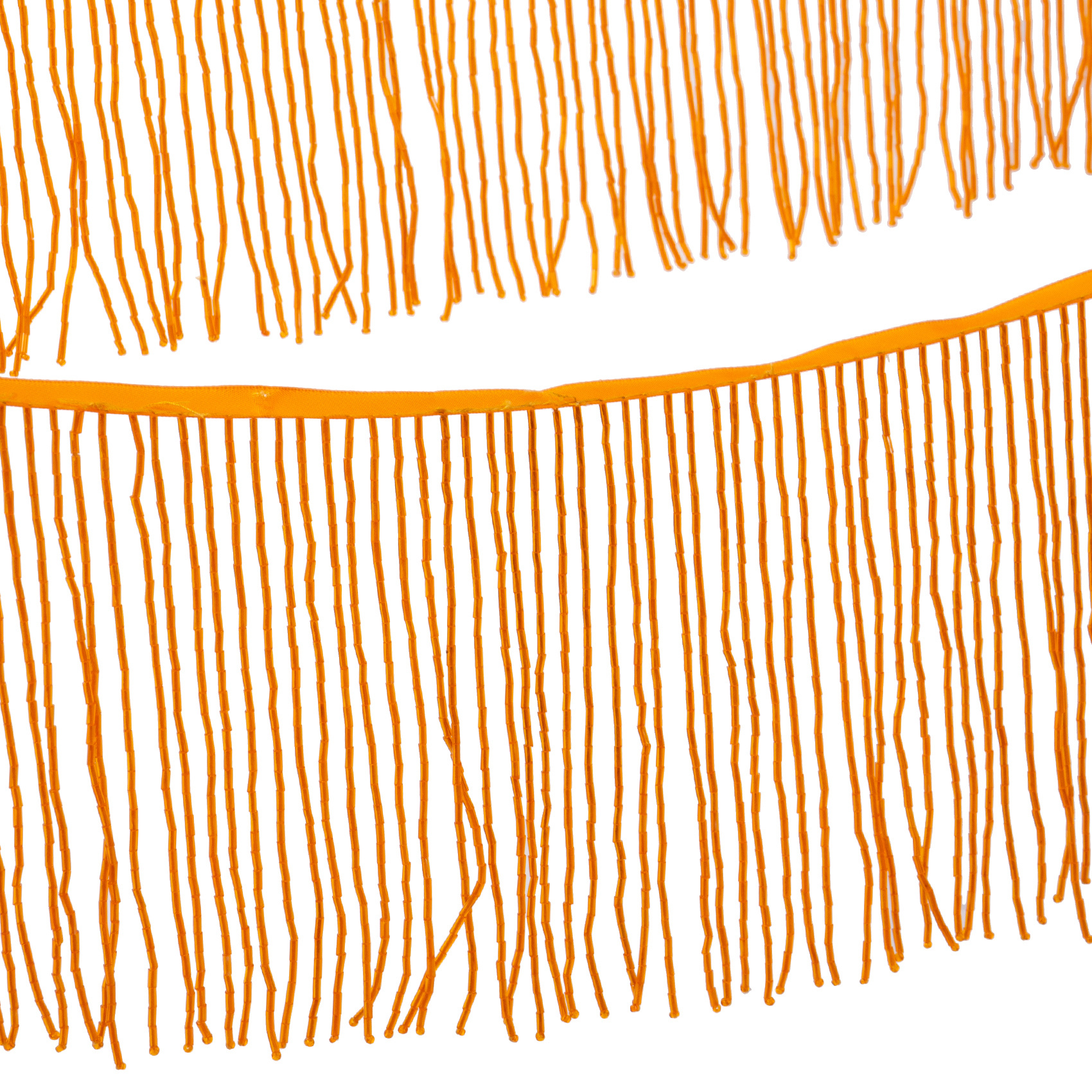 6 Inch 15cm Orange Beaded Fringe Trim