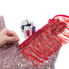 6 Inch 15cm Red Beaded Fringe Trim