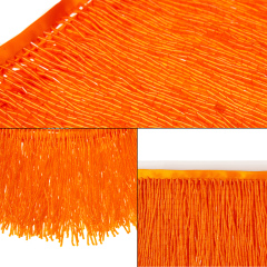 6 Inch 15cm Orange Beaded Fringe Trim