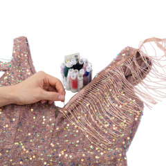 6 Inch 15cm Champagne Beaded Fringe Trim