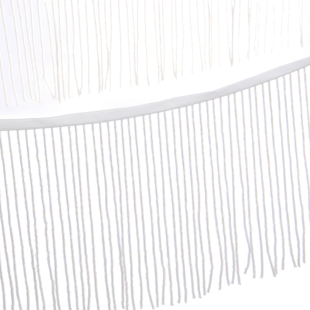 6 Inch 15cm White AB Beaded Fringe Trim