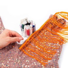 6 Inch 15cm Orange Beaded Fringe Trim