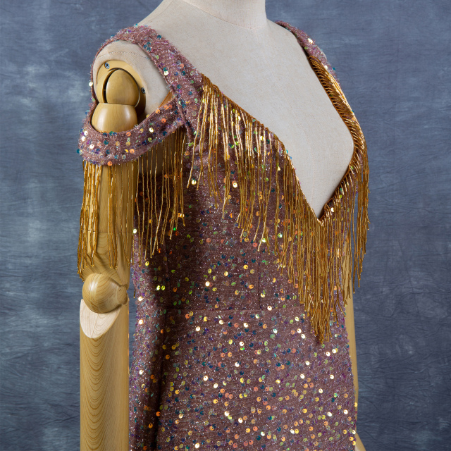 6 Inch 15cm Gold Beaded Fringe Trim