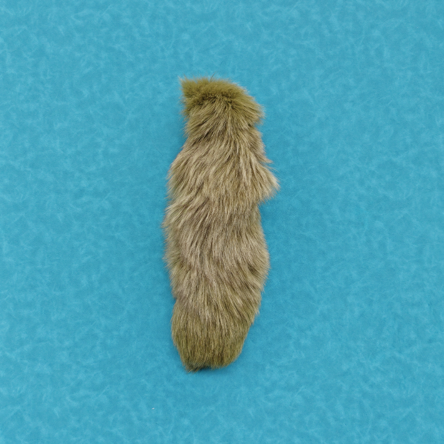 40cm Olivine Green Real Foxtail Accessories