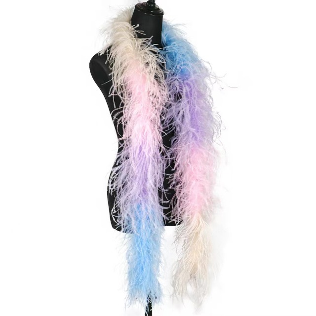 3Plys 4 Color Mix Ostrich Feather Boa