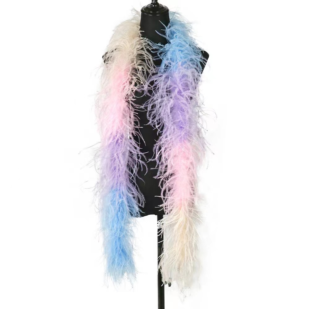 3Plys 4 Color Mix Ostrich Feather Boa