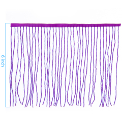 6 Inch 15cm Purple Beaded Fringe Trim