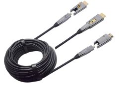 Premium Fiber Optic HDMI 2.1 Cable (AOC) .10m-100m Long-Distance Performance,Detachable Connector (D to D ) for pipe installation ,  8K@60Hz, 4K@120Hz