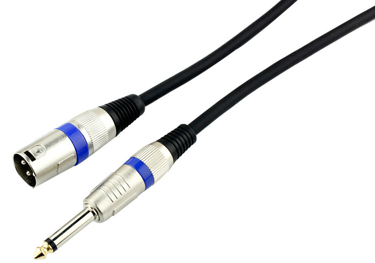 Entry Level 1/4" TS to XLR Male Microphone Cable – 26AWG OFC Conductor & Double Shielding for Studio & Live Audio
