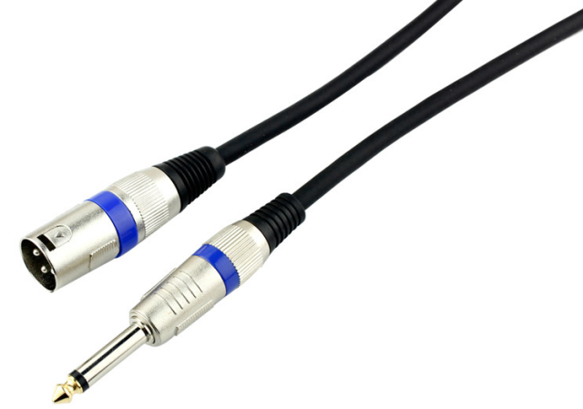 Entry Level 1/4" TS to XLR Male Microphone Cable – 26AWG OFC Conductor & Double Shielding for Studio & Live Audio