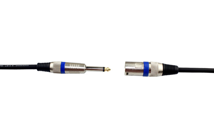 Entry Level 1/4" TS to XLR Male Microphone Cable – 26AWG OFC Conductor & Double Shielding for Studio & Live Audio