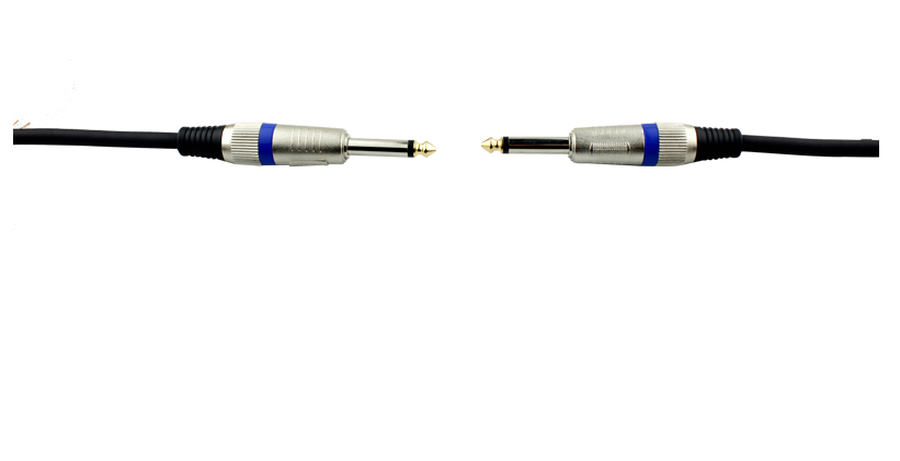 Entry level 1/4" TS to 1/4" TS Instrument Cable - 26AWG OFC Conductor & Double Shielding for Professional Audio Performance