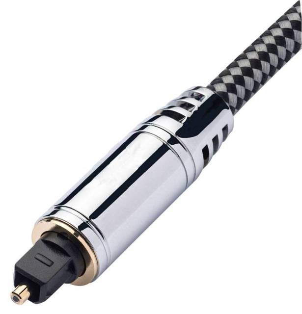 Plenum Toslink to Toslink Cable Metal ,PP Yarn