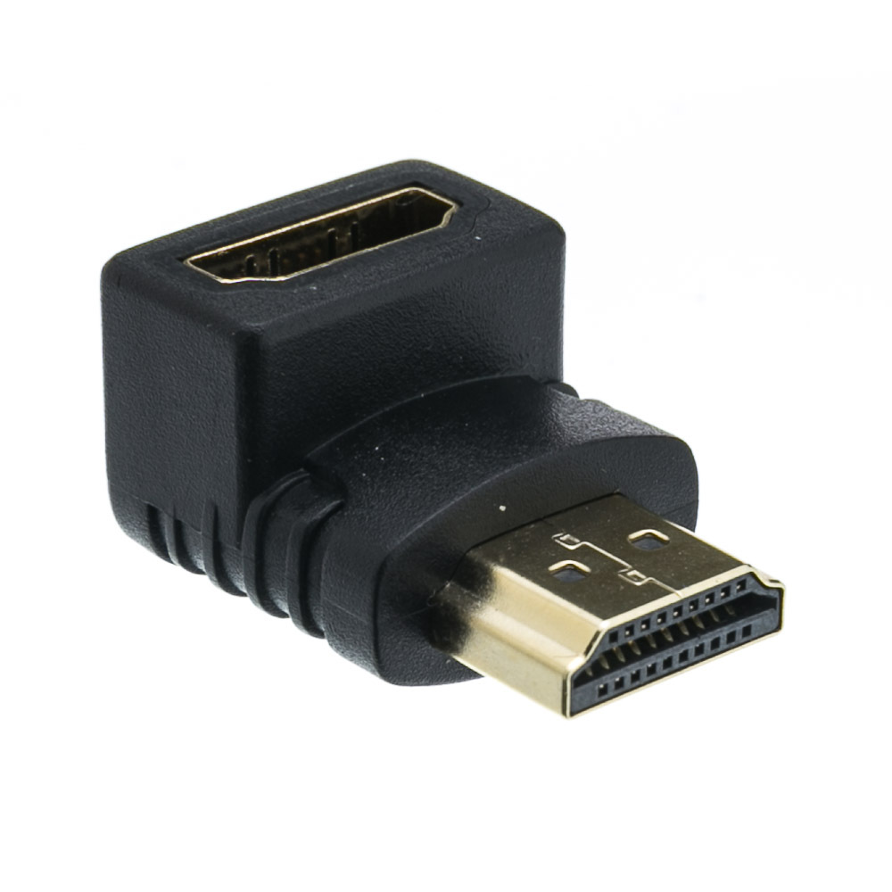 HDMI Right Angle Adapter, HDMI Male to HDMI Female, 90 Degree