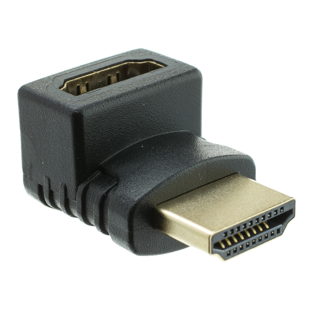 HDMI Right Angle Adapter, HDMI Male to HDMI Female, 90 Degree