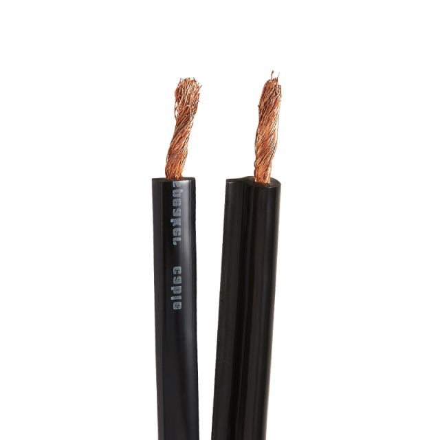 Premium Performance HiFi Speaker Wire Cable, Bare Copper Conductor, Round/Square Design, CL2 Rated PVC, Black - Audio Cable for Home Theater, HiFi, and Surround Sound Systems
