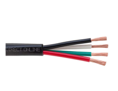 Premium Performance In-Wall Audio Speaker Wire Cable, 4 Conductors – Bare copper conductor ,CL2 Rated, PVC White - for Home Theater, HiFi, and Surround Sound Systems