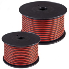 Premium Performance HiFi Speaker Wire Cable, Bare Copper Conductor, Red/Black PVC Jacket, for Home Theater, HiFi, Surround or Auto Amps