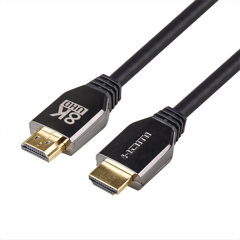 Certified HDMI 2.1 Cable with Zinc Alloy Connector - Ultra HD 8K@60Hz, 4K@120Hz, 48Gbps Bandwidth for Home Theater, Gaming, and Professional AV Systems