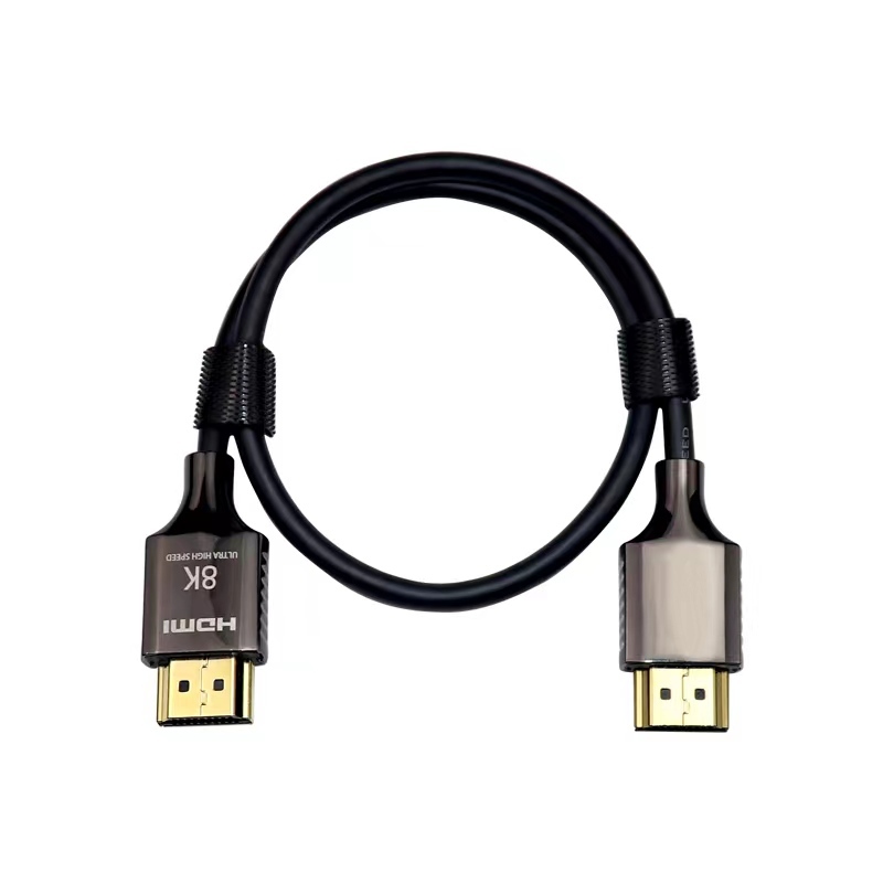 Ultra Slim Certified HDMI 2.1 Cable with Zinc Alloy Connector - Lightweight, Durable, and High-Performance for 8K@60Hz, 4K@120Hz, 48Gbps Bandwidth