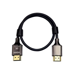 Ultra Slim Certified HDMI 2.1 Cable with Zinc Alloy Connector - Lightweight, Durable, and High-Performance for 8K@60Hz, 4K@120Hz, 48Gbps Bandwidth
